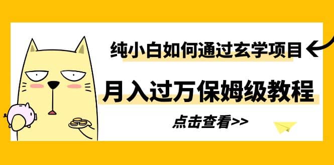 纯小白如何通过玄学项目月入过万保姆级教程网创吧-网创项目资源站-副业项目-创业项目-搞钱项目网创吧