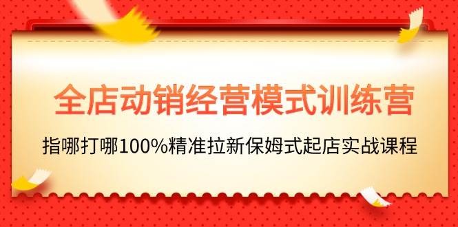 全店动销-经营模式训练营，指哪打哪100%精准拉新保姆式起店实战课程网创吧-网创项目资源站-副业项目-创业项目-搞钱项目网创吧