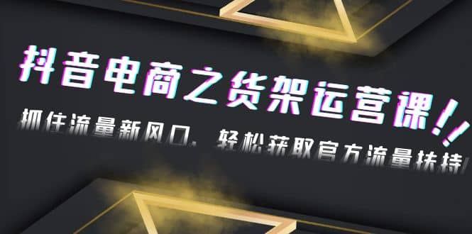 2023抖音电商之货架运营课：抓住流量新风口，轻松获取官方流量扶持网创吧-网创项目资源站-副业项目-创业项目-搞钱项目网创吧