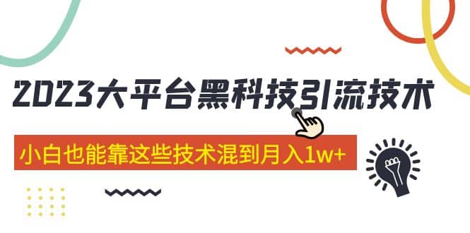 价值4899的2023大平台黑科技引流技术 29节课网创吧-网创项目资源站-副业项目-创业项目-搞钱项目网创吧