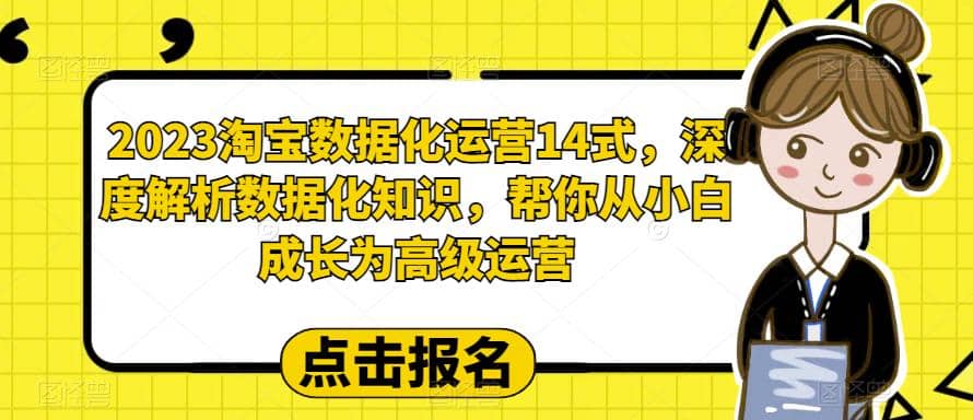 2023淘宝数据化-运营 14式，深度解析数据化知识，帮你从小白成长为高级运营网创吧-网创项目资源站-副业项目-创业项目-搞钱项目网创吧