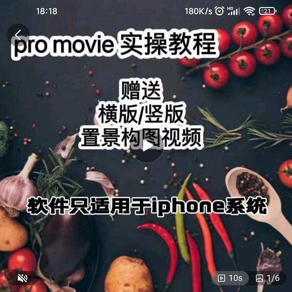 漆十二美食摄影，25​节promovie实操高手课节网创吧-网创项目资源站-副业项目-创业项目-搞钱项目网创吧