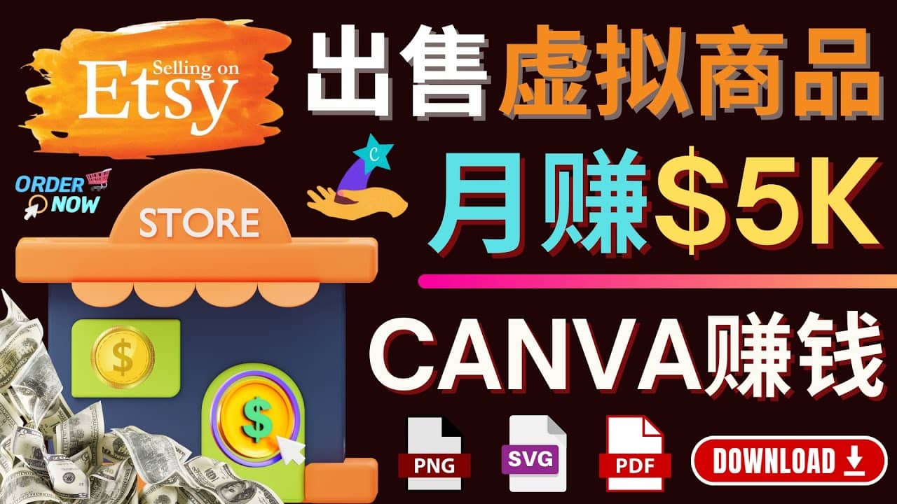 通过Etsy出售Canva模板，操作简单，收益高，月赚5000美元网创吧-网创项目资源站-副业项目-创业项目-搞钱项目网创吧