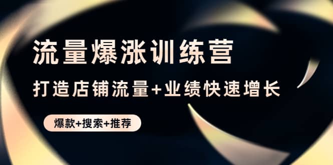 流量爆涨训练营：打造店铺流量+业绩快速增长 (爆款+搜索+推荐)网创吧-网创项目资源站-副业项目-创业项目-搞钱项目网创吧