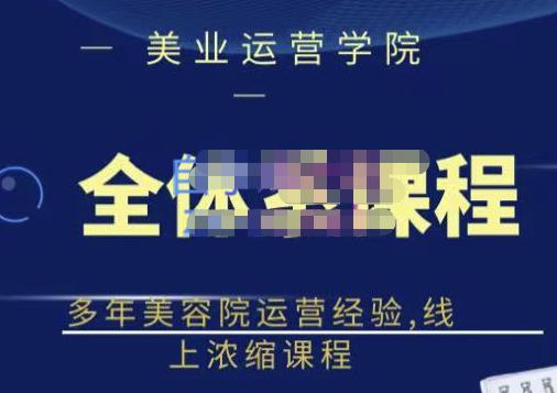 网红美容院全套营销落地课程，多年美容院运营经验，线上浓缩课程网创吧-网创项目资源站-副业项目-创业项目-搞钱项目网创吧