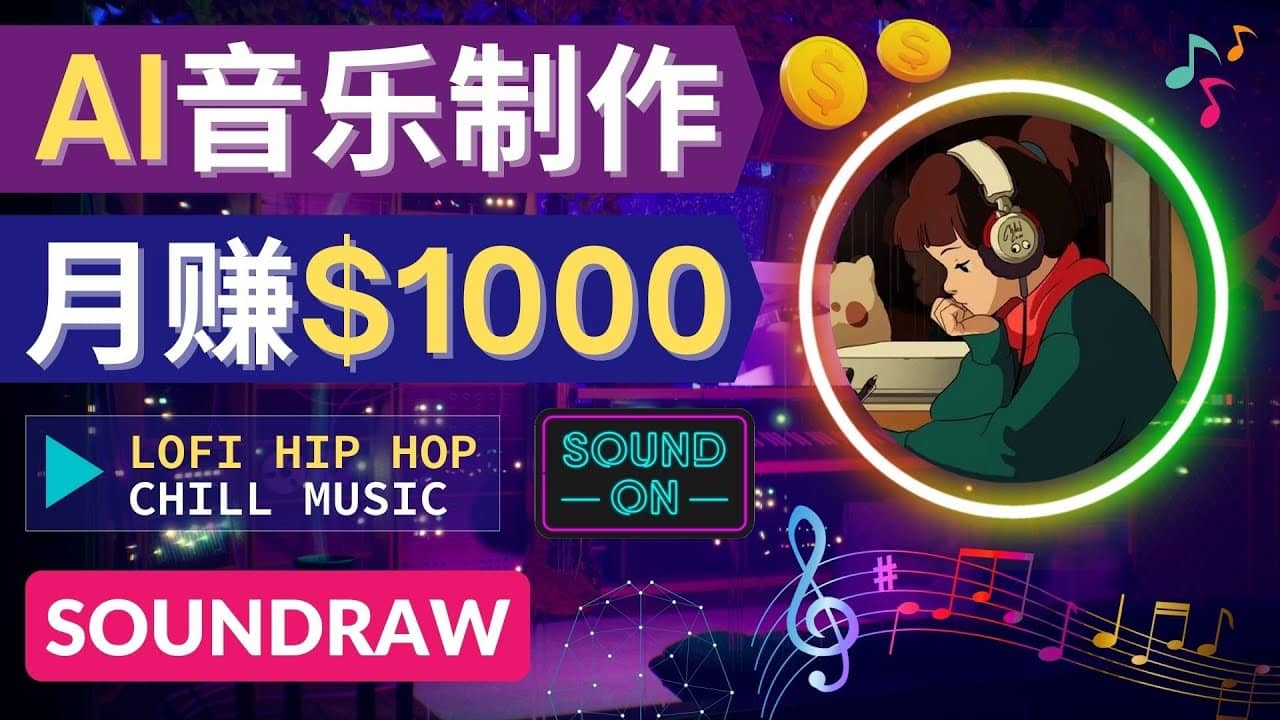 无需任何音乐基础： 使用AI软件制作Lofi Hip Hop Chill Music 月赚1000美元网创吧-网创项目资源站-副业项目-创业项目-搞钱项目网创吧