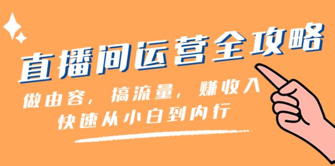 直播间-运营全攻略：做由容，搞流量，赚收入一快速从小白到内行（46节课）网创吧-网创项目资源站-副业项目-创业项目-搞钱项目网创吧