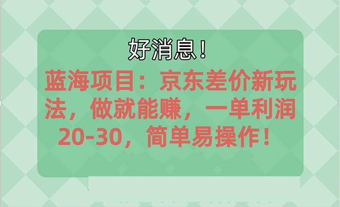 越早知道越能赚到钱的蓝海项目：京东大平台操作，一单利润20-30，简单…网创吧-网创项目资源站-副业项目-创业项目-搞钱项目网创吧