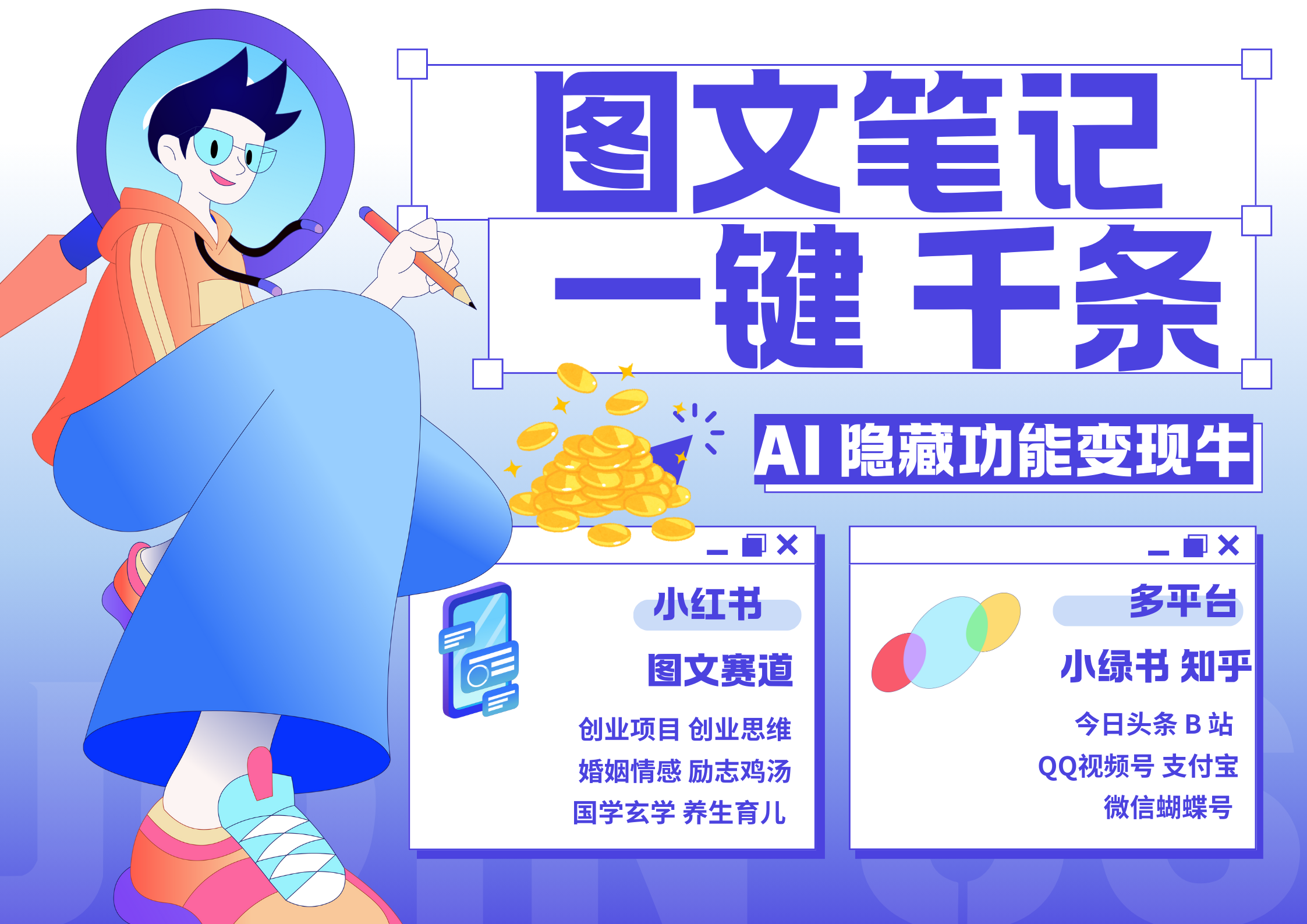 小红书小绿书 秒生图文一键千条 轻松变现3W+网创吧-网创项目资源站-副业项目-创业项目-搞钱项目网创吧