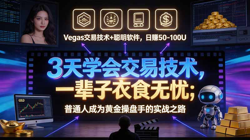 (21214期)3 天学会 顺势而为交易系统,趋势看得懂、下单有依据:软件自动帮你盯盘,新手也能稳定复利网创吧-网创项目资源站-副业项目-创业项目-搞钱项目网创吧